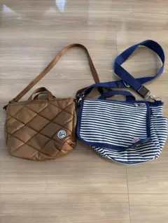 ROOTOTE ショルダーバッグ ブラウン &ストライプ中型セット