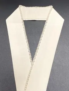 パール付き重ね衿　ポリエステルちりめん　生成