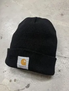 カーハート　Carhartt ビーニー　ニット帽 黒　y2k ワンポイント