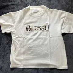 BlessU ロゴ刺繍 Tシャツ ホワイト M
