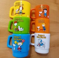 スヌーピー　コップ　６種　プラスチックコップ