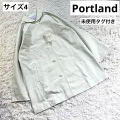 新品タグ付き　Portland ハーフコート　ミントグリーン　コットン　サイズ4