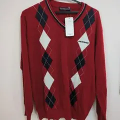 DUNLOP Vネックニット Lサイズ