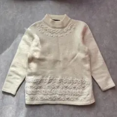 France vintage Angola beaded knit toro