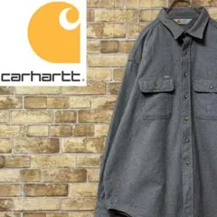 カーハート　ヴィンテージ　ウールシャツジャケット　ビッグシルエット　グレー