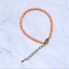 天然 珊瑚 ピンク ブレスレット【100円引き！】