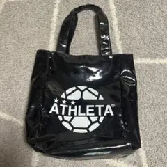 ATHLETA 黒 サッカーボールデザイン トートバッグ