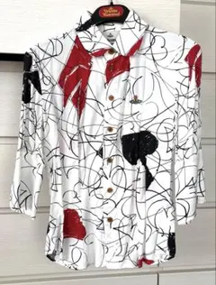 美品 CIVARIZE 白色 総柄 テーラードジャケット シヴァーライズ L 
