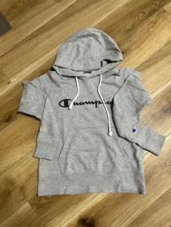 Champion グレー フード付きパーカー