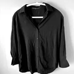 Black by moussy長袖シャツ ブラック レーヨン七部八部のサムネイル