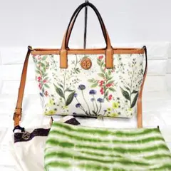 美品✨トリーバーチ エマーソン ハンドバッグ 花柄 2way ボタニカル
