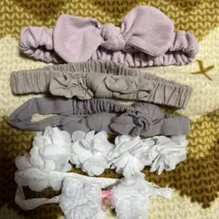 ヘアバンド　5点セット　赤ちゃん　女の子　男の子　リボン　バンダナ