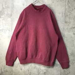 B1550古着　トレーナー　スウェット　ラグラン　マゼンタ　90s Y2K