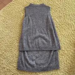 favori グレー ニットベスト M