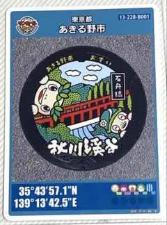 マンホールカード 第16弾 東京都 あきる野市 B001 ロット007 匿名配送