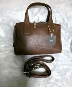 ear PAPILLONER 2way スタッズ ボストンバッグ 本革
