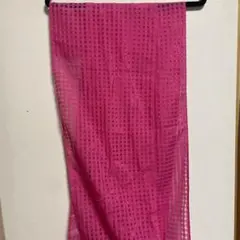 ピンクの格子模様の帯