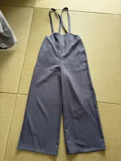 GU グレー サロペット ワイドパンツ