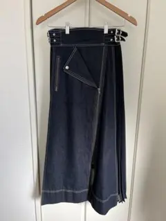 【And Couture】デニム プリーツスカート