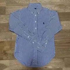美品《POLO RALPH LAUREN》ストライプシャツ(150)ブルー - メルカリ