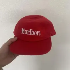 Marlboro 赤 コーデュロイキャップ 新品 美品 マルボロ