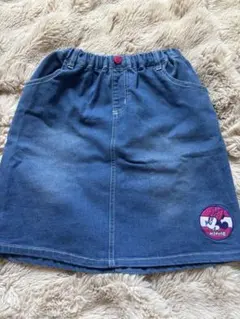 ベビードール　ミニーマウス刺繍デニムスカート