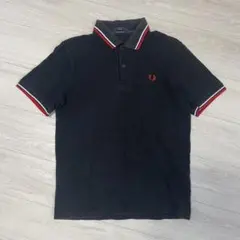 FRED PERRY 半袖 ポロシャツ イングランド製 鹿の子 ネイビー 36