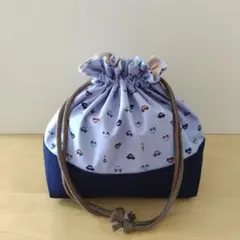ネイビー車 お弁当袋 男の子〈ハンドメイド〉