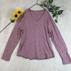 GAP　ギャップ　メンズ　コットン100% 長袖ニット　ピンク　XLサイズのサムネイル