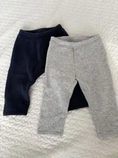 babygap 裏起毛レギンス2枚セット（ネイビー・グレー）　70cm