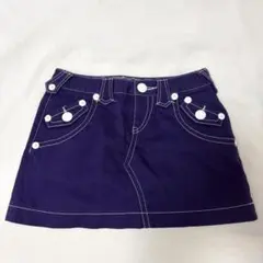 BURBERRY BLUE LABEL デニムスカート　ミニ　ホースロゴ刺繍