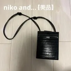 【美品】黒レザー　ショルダーバッグ　ニコアンド