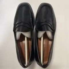 美品 金子綾 Dhyana. スムースペニーローファー 羊革 ブラック 24.5