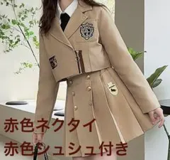 ベージュ ブレザー スーツ セット