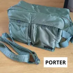 ポーター　２way　ショルダー　ボディバッグ　カメラバッグ　セージグリーン