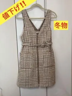 REDYAZEL レディアゼル　ツイードジャンバースカート　サイズM