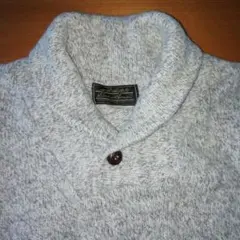 エディーバウアー　ショールカラーセーター　グレー　L?　旧黒タグ　80~90s