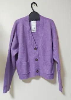 【新品タグ付き】ユニクロ スフレヤーンショートカーディガン Mサイズ
