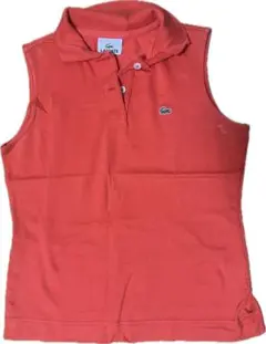 LACOSTE オレンジ ノースリーブポロシャツ 40