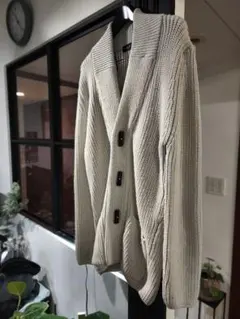 ZARA MAN カーディガン XLサイズ アイボリー