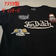 Von Dutch ボンダッチ スカルワッペンTシャツ L ブラックのサムネイル