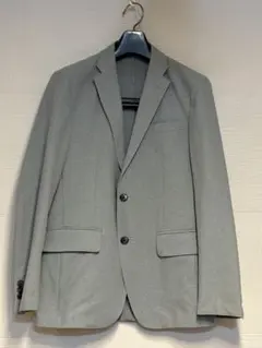 グレー ビジネスジャケット シングルブレスト