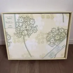 京都西川　ニューマイヤー　綿毛布　140×200cm　日本製　花柄