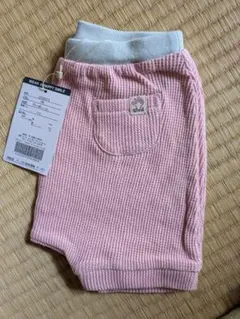 BREEZE　リブ編みピンク半ズボン70-80