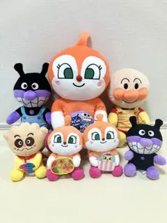 アンパンマン　バイキンマン　ぬいぐるみ　マスコット　ストラップ　プライズ