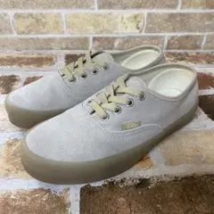 【未使用級】VANS オーセンティック23cmベージュ スエード スニーカー