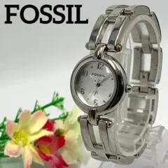 稼働品 FOSSIL 腕時計 フォッシル シルバー クォーツ 人気 ビンテージ