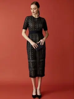 LAGUNAMOON ジオメトリックレースドレス ワンピース