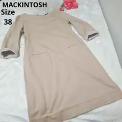 【かわいい⭐MACKINTOSH】ベージュ　ワンピース　サイズ38　裏地無しのサムネイル