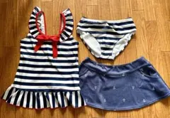 女の子 セパレート 水着 3点セット サイズ150